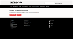 Desktop Screenshot of antagningen.nackademin.se