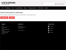 Tablet Screenshot of antagningen.nackademin.se